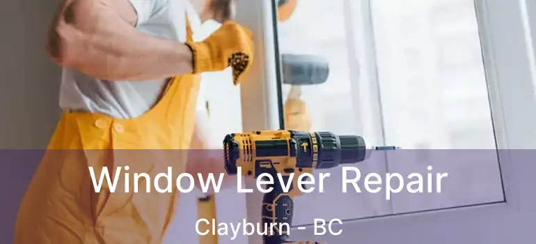  Window Lever Repair Clayburn - BC