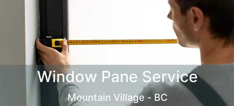 Window Pane Service Mountain Village - BC