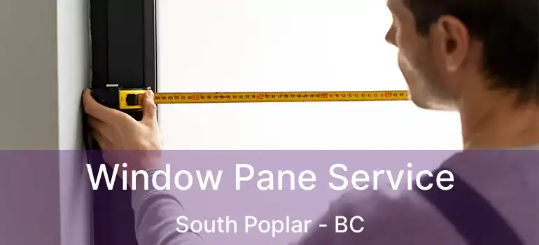  Window Pane Service South Poplar - BC