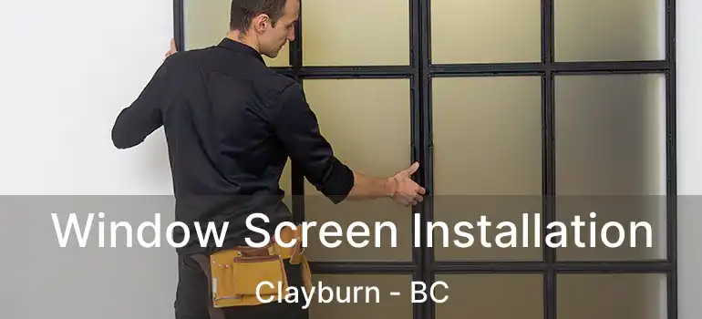  Window Screen Installation Clayburn - BC