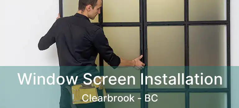  Window Screen Installation Clearbrook - BC