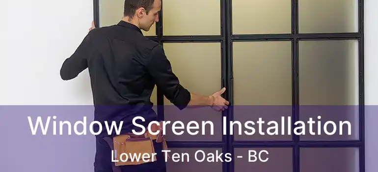  Window Screen Installation Lower Ten Oaks - BC