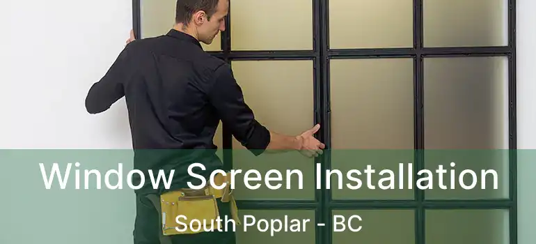  Window Screen Installation South Poplar - BC