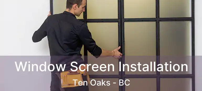  Window Screen Installation Ten Oaks - BC
