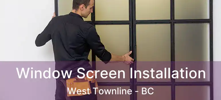  Window Screen Installation West Townline - BC