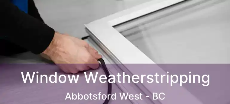  Window Weatherstripping Abbotsford West - BC