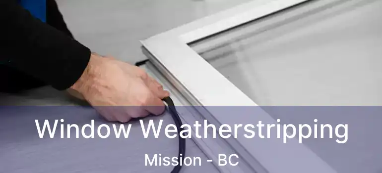  Window Weatherstripping Mission - BC