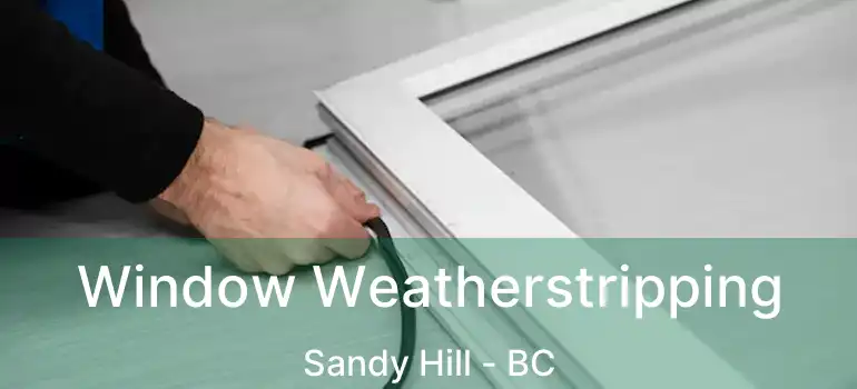 Window Weatherstripping Sandy Hill - BC